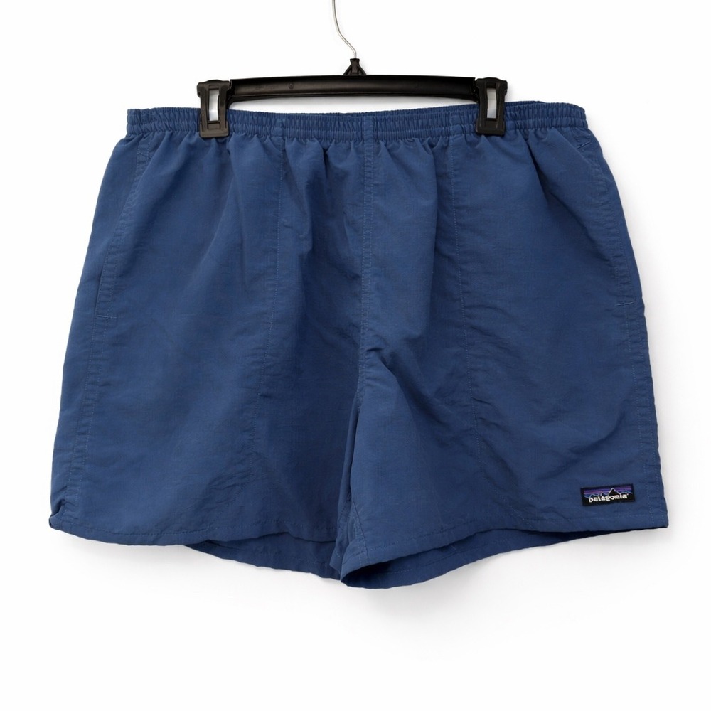 Patagonia Baggies 5 Inch Inseam Shorts Mens Blue Elastic Waist Pockets Outdoor